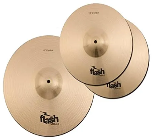 Flash Impact Series 36 Beckenset - Zubehör für Schlaginstrumente, Ideales Beckensatz für Einsteiger mit bestem Preis-Leistungs-Verhältnis und vollem, durchsetzungsfähigem Sound.