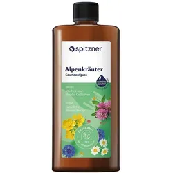 Spitzner Saunaaufguss Alpenkräuter Wellness - Arzneimittel für entspannende Saunaaufgüsse, mit aromatischen Alpenkräutern für ein revitalisierendes Wellness-Erlebnis.