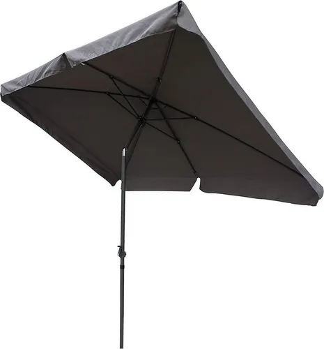 Pure Home & Garden Sonnenschirm Sunny 200 x 300 cm anthrazit Balkonschirm Kurbelschirm kippbar, LxB: 200,00x300,00 cm, Sonnenschirm mit Kurbel, Sonnenschirm mit Kurbel, abknickbar