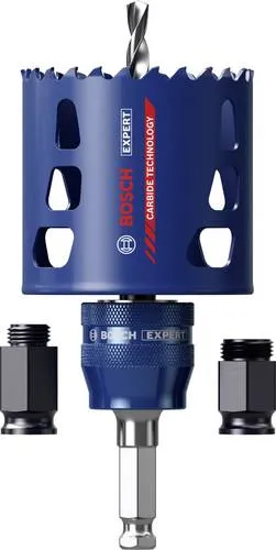 Bosch Accessories EXPERT Tough 2608900450 Lochsägen-Set 5-teilig - Lochsägen-Set für Holz, Metall & mehr - Mit Carbide-Zähnen für extreme Langlebigkeit und superschnelles Wechselsystem, ideal für anspruchsvolle Handwerksprojekte.