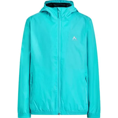 McKINLEY Kinder Regenmantel Kereol III J - Funktionale Regenjacke aus 100 % Polyester, ideal für Outdoor-Sport und Freizeit. Mit AQUAMAX-Technologie ist sie wasserdicht, winddicht und atmungsaktiv – perfekt für aktive Tage bei jedem Wetter.