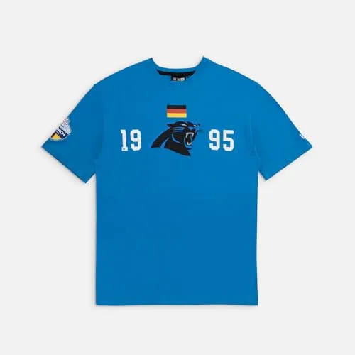 New Era Print-Shirt NFL Carolina Panthers blau S - Herren-Shirt aus 100% Baumwolle, Größe S, in stylischem Sky Blue – perfekt für Fans der Carolina Panthers!