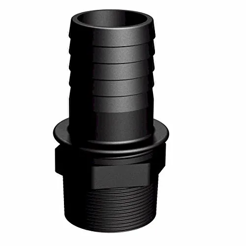 Unbekannt Adapter 2 Zoll AG (59/60mm) auf 2 Zoll (50 mm) Schlauchtülle (PP/GF) mit FEST aufgesetzter Mutter (Nicht drehbar)