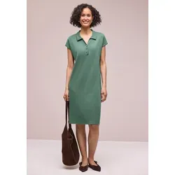 Street One Damen Knielanges Kleid in Unifarbe in grün von Street One
