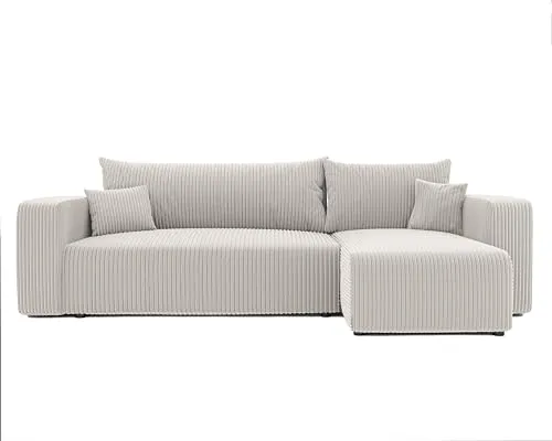 GREKPOL Sofa mit Schlaffunktion 145x248 - Vielseitiges Ecksofa mit Bettkasten - Sofas & Couches - Bequem und praktisch mit Schlaffunktion für ein Bett in 200x125cm und integriertem Bettkasten zur Aufbewahrung. Ideal für stilvolle Wohnräume!