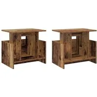 vidaXL TV-Ständer 2er Set Altholz 50 x 35 x 45 cm