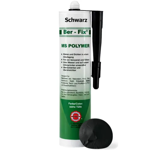 Ber-Fix MS Polymer Kleber schwarz Teich Pool Beton Fliesen GFK Holz Metall