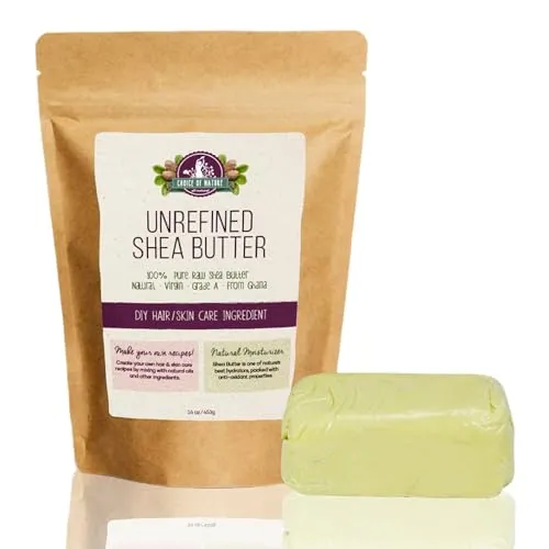 Choice of Nature, Unraffinierte Sheabutter roh Bio | 453 g | reine Körperbutter, Klasse A | effektiv für trockene Haut, Dehnungsstreifen, Ekzeme | natürliche feuchtigkeitsspendende Formel
