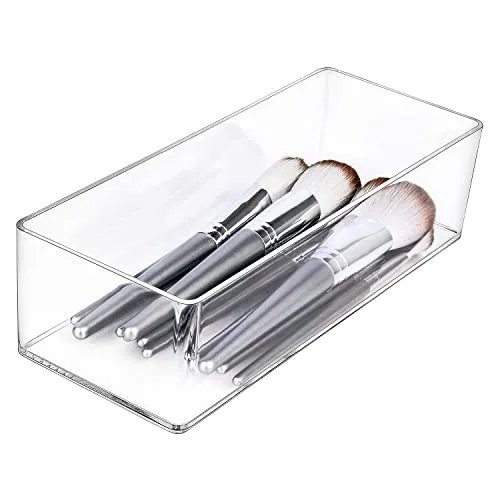 JessLab Schubladen Organizer, 1-Fach Acryl Make-up Organizer Kosmetik Aufbewahrung Schmuck Display für Schreibtisch Kleiderschrank Badezimmer Waschtisch Arbeitsplatte Transparent