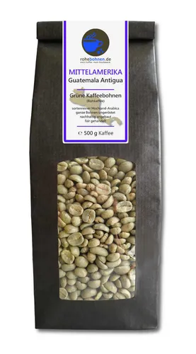 Rohkaffee - Grüner Kaffee Guatemala Antigua (grüne Kaffeebohnen 500g)