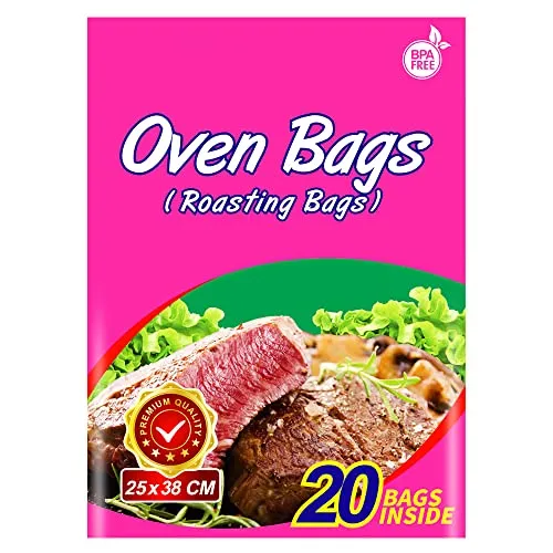 NEWKOBAG 20 Bratbeutel für den Ofen, Beutel für Fleisch, Huhn, Fisch, Gemüse (1, 25 x 38 cm)