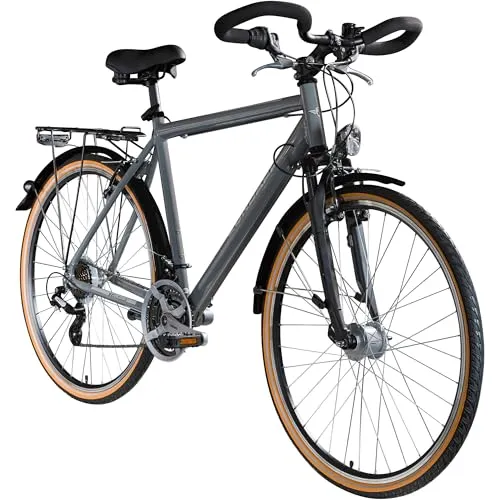 ZÜNDAPP T700 Trekkingrad 28 Zoll - Ideal für Damen und Herren - Cross- & Trekkingräder mit leichtem Aluminiumrahmen und zuverlässiger Shimano 21 Gang Schaltung für sportliches Fahren im Alltag und auf Touren. Inklusive Nabendynamo und LED Licht für Sicherheit bei jedem Wetter.