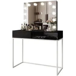 Lookway Schminktisch Schwarz Hochglanz