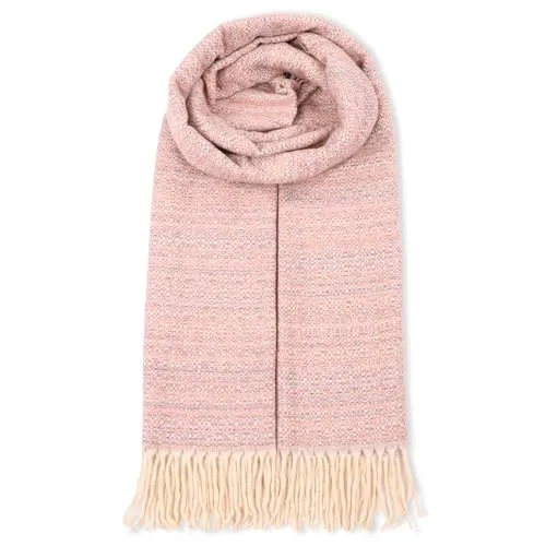 malito - Damen Modeschal - weicher XXL Viskosemix Schal - Winterschal Karo-Design modern & lang - Pashmina Stola Kaschmir S602 - (Rosa)