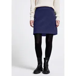 Minirock STREET ONE STUDIO, Damen, Gr. 38, zenith blau meliert, Stoff, 90% Polyester, 10% Viskose, unifarben, normal kniefrei, Röcke Minirock, mit seitlichen Einschubtaschen