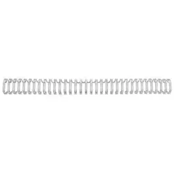 Drahtbinderücken WireBind 2:1 No14 silber 200 Stück