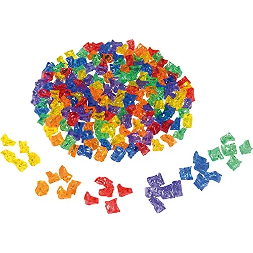 EDUPLAY 120698 Transparente Steine, Mehrfarbig, 180-teilig (1 Set)