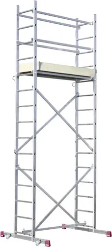 Krause Montagegerüst CORDA 5 m - Leiter für sichere Arbeiten in der Höhe, mit einer Arbeitshöhe von bis zu 5 m und stabiler Bauweise für optimale Sicherheit.