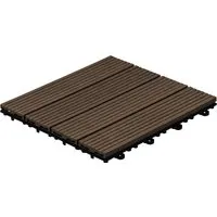 Home Deluxe WPC Klickfliese BAVARO - Dunkelbraun, 3 m² - Terrassen- & Balkonfliesen mit praktischem Klicksystem für einfache Verlegung, wetterbeständig und pflegeleicht in edler Holzoptik.