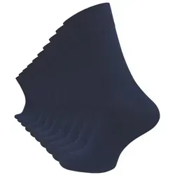 Cotton Prime® Socken Gesundheitssocken aus Baumwolle (10-Paar) ohne störende Naht blau 43-46