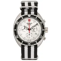 Swiss Alpine Military 7066.9632 Turtle Chronograph 44mm - Chronograph mit Schweizer Quarzwerk, 10 ATM wasserdicht und robustes Edelstahlgehäuse, ideal für Sport und Alltag.