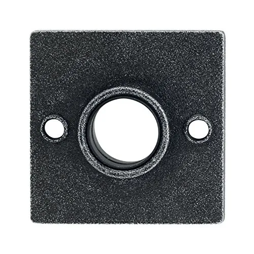 Drückerosette eckig - HALL u. SÖLL, 52x52 mm, verz. schwarz passiviert