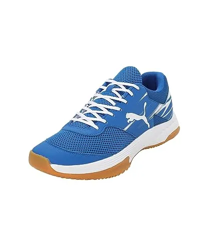 PUMA Unisex Varion II Indoor Court Shoe - Team Royal White Gum, 37.5 EU - Fußballschuhe mit atmungsaktivem Variomesh-Obermaterial und stabilisierendem Rahmen für optimalen Halt und Komfort auf dem Spielfeld.