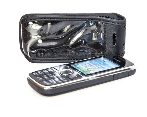 caseroxx Ledertasche mit Gürtelclip für Nokia C2-01 in schwarz aus Echtleder