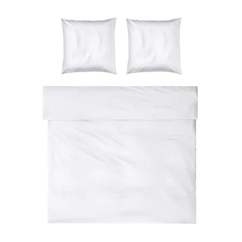 MÖVE Noblesse Bettwäsche-Set 200x200 cm + 2 * 80x80 cm aus 100% Baumwolle, White/Champagne