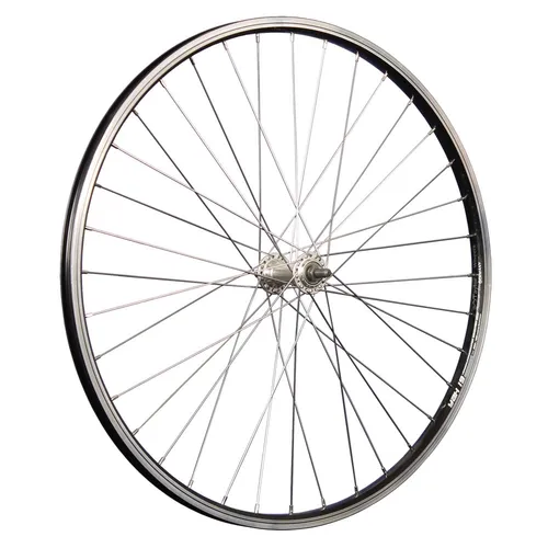 Laufrad 26 Zoll Fahrrad Vorderrad Hohlkammer Felge Alu Nabe Vollachse schwarz