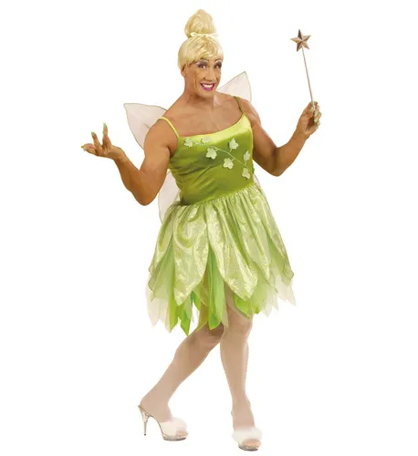 Waldfee Kleid Flügel Dragqueen Kostüm Verkleidung Karneval Elfe Größe XL