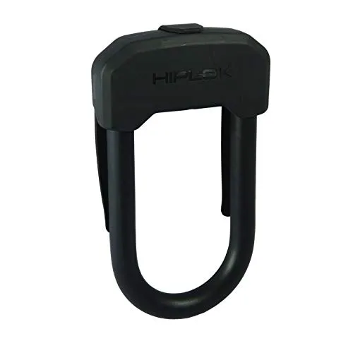 Hiplok D Bügelschloss ALL BLACK - Fahrradschloss mit Sold-Secure-SILVER-Zertifizierung, leicht und tragbar dank Hiplok CLIP + RIDE System für einfache Befestigung am Gürtel oder Tasche.