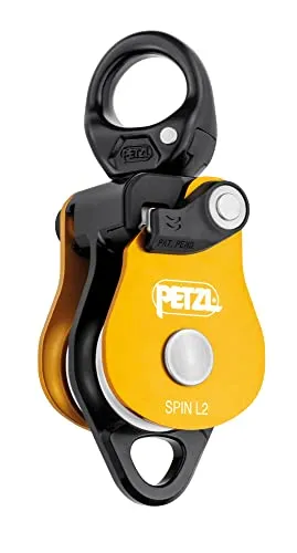 Petzl Spin L2 Riemenscheibe Doppel Mit Baby-Wanderer, Gelb von Petzl