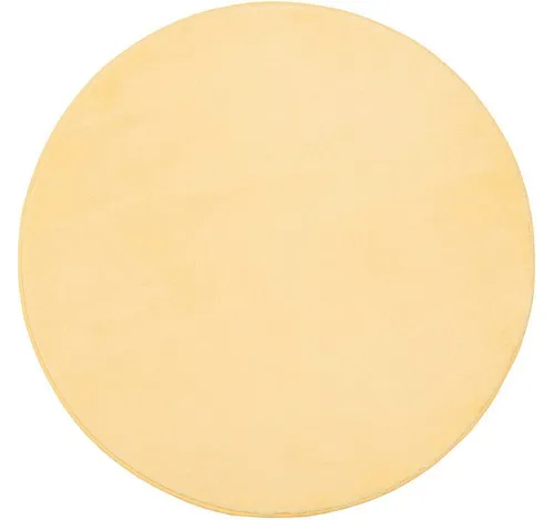 Gözze Premium Rutschfester Badezimmerteppich RIO, Ø 110 cm in gelb von Gözze