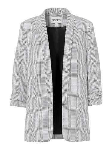 PIECES Pcbosella 3/4 Printed Blazer Noos Bc - Funktionsjacken mit Schalrevers, offener Vorderseite und raffinierten Armabschlüssen für einen eleganten Look.