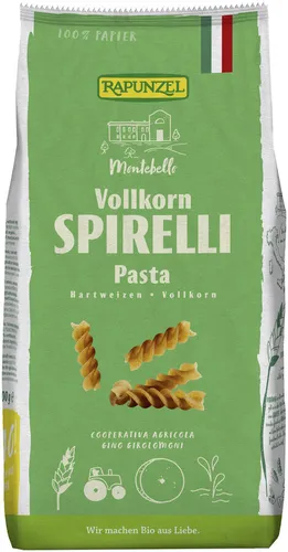 Rapunzel BIO Spirelli Vollkorn 500g, Bio Pasta 7,80 EUR/kg von Rapunzel