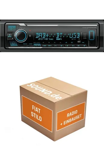 JUST SOUND best choice for caraudio Autoradio Kenwood KMM BT508DAB für Fiat Stilo Lenkrad Bluetooth DAB+ Autoradio (RDS, AM/FM Radio, Animiertes Display, Freisprecheinrichtung, 1 DIN)