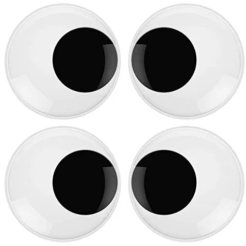 MingZhuInC Wackelaugen, 2 Stück 76 mm / 3 Zoll große riesige Selbstklebende Augen für handgefertigtes Basteln