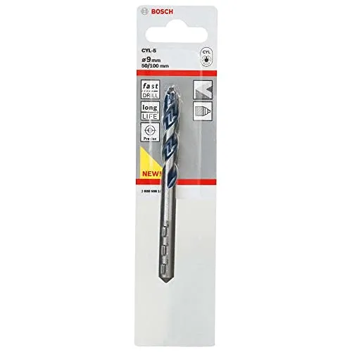Bosch Professional 1x CYL-5 Betonbohrer (für Beton, Ø 9 x 100 mm, Robust Line, Zubehör Schlagbohrmaschine)