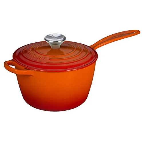 Le Creuset Signature Stielkasserolle 20 cm in rot von Le Creuset