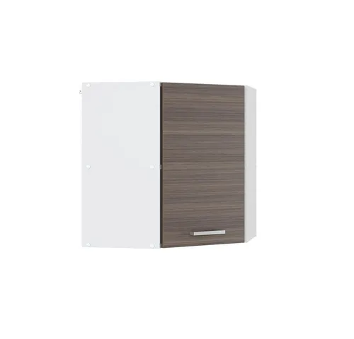 Vicco Eckhängeschrank R-Line, Grau/Weiß, 57 cm - Hängeschrank für die Küche, ideal zur optimalen Raumnutzung in Ecken, bietet zusätzlichen Stauraum und ist in verschiedenen Konfigurationen erhältlich.