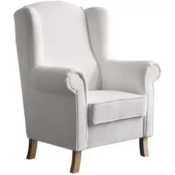 Beautysofa Ohrensessel, Beige, Textil, 1-Sitzer, 88x118x86 cm, Wohnzimmer, Sessel, Ohrensessel