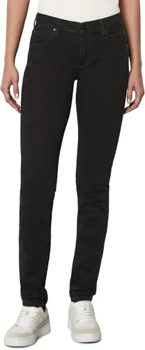 Marc O'Polo Denim Damen Slim Fit Jeanshose mit Stretch, W28/L32 - Modische Jeans im Used-Look – Schmaler Schnitt, normale Leibhöhe und nachhaltig aus zertifizierter Baumwolle mit Elasthan für optimalen Tragekomfort.