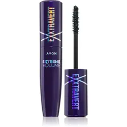 Avon Exxtravert Extreme Volume wasserabweisende Verlängerungsmascara für extra Volumen Farbton Blackest Black 9.5 ml