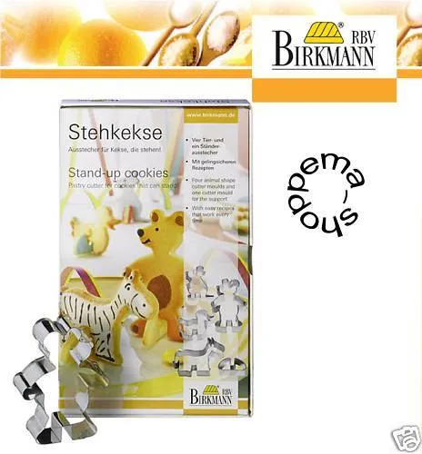 Ausstecher Ausstechform Keksausstecher  Stehkekse Tiere RBV Birkmann Weissblech