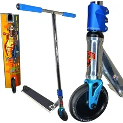 Chilli Pro Sign. Ably Ethic Street Custom Stunt-Scooter 97cm Silber/Chrome - Hochwertiger Custom Stunt-Scooter mit 97 cm Höhe, ideal für Tricks und Fahrspaß. Robustes Aluminium-Deck und große 120mm Räder sorgen für optimale Stabilität und Kontrolle.