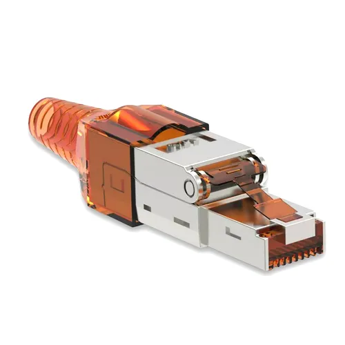 Netzwerkstecker Cat7 CAT 7 RJ45 Stecker 1x Steckverbinder werkzeuglos geschirmt