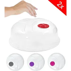 2x Mikrowellen Abdeckhaube Abdeckung Deckel Mikrowelle Haube mit extra Ventil - für alle gängigen Mikrowellen