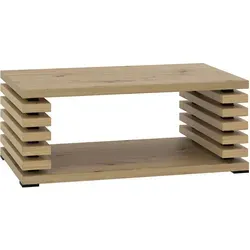 ALTDECOR Couchtisch - Artisan Eiche Optik, 120x60 cm - Moderner Couchtisch in Artisan Eiche Optik, mit robuster, laminierten Tischplatte und einzigartigem Untergestell. Ideal für gesellige Abende mit Familie und Freunden.