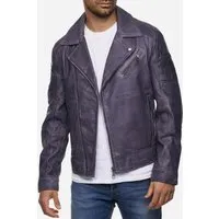 Tazzio Herren Lederjacke Biker-Look